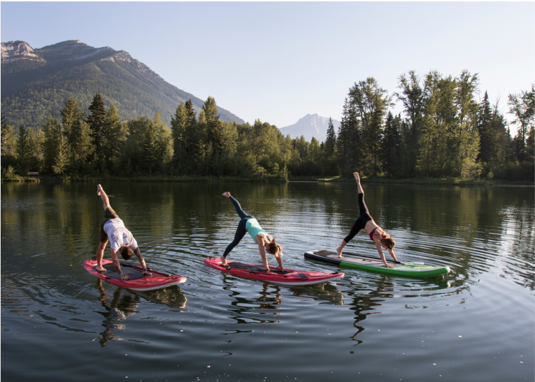 Yoga Paddle at the lake