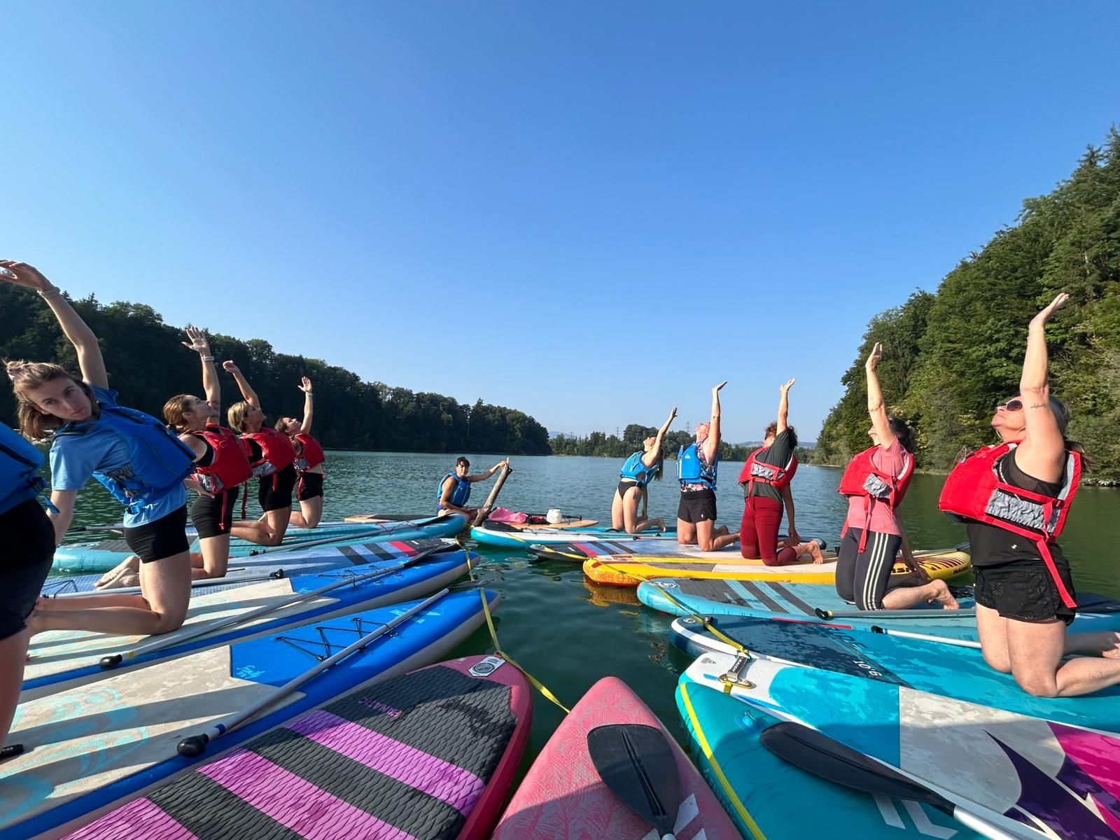 Yoga Paddle at the lake